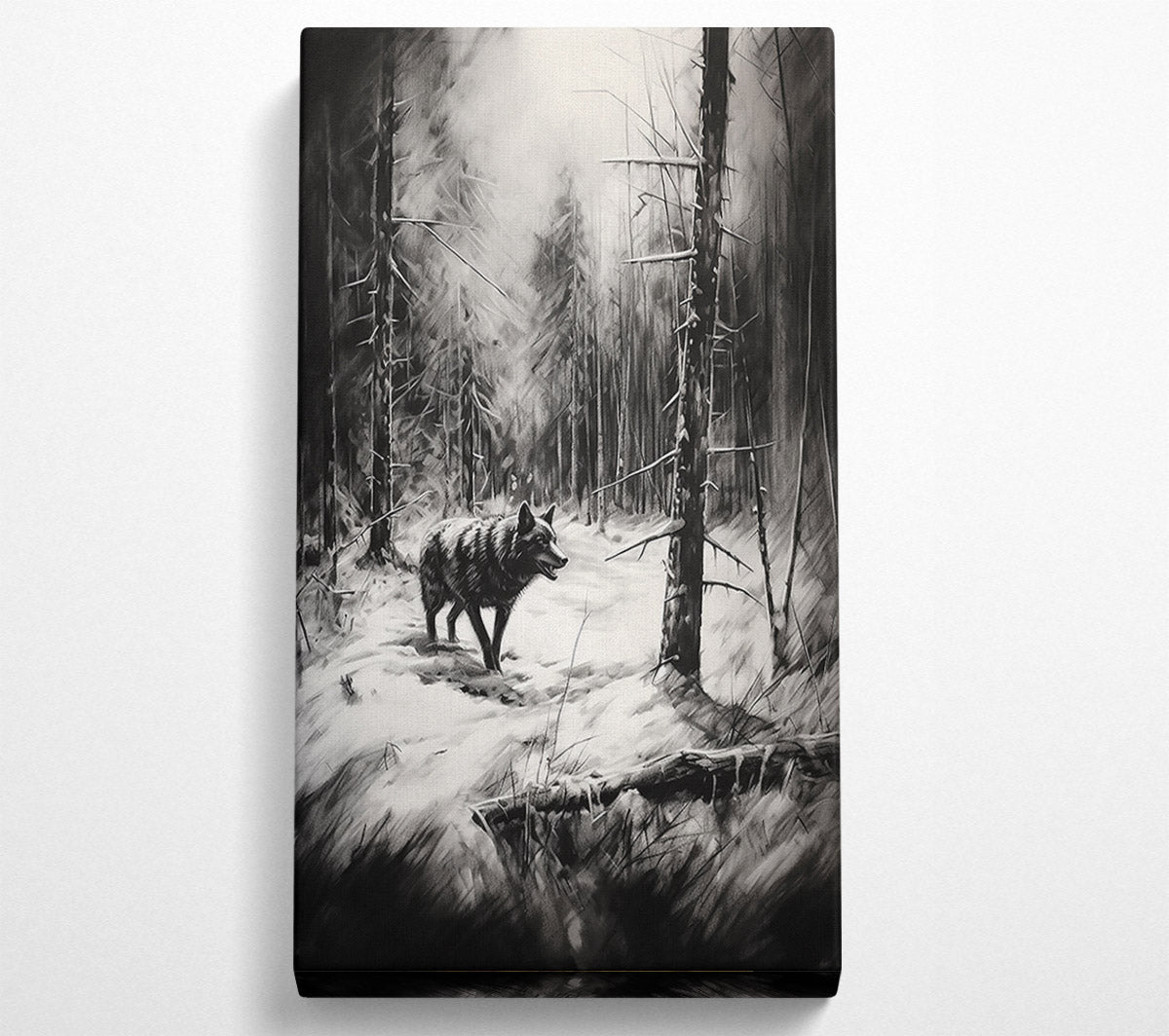 White Shadows, Lone Wolf Canvas Wall Art