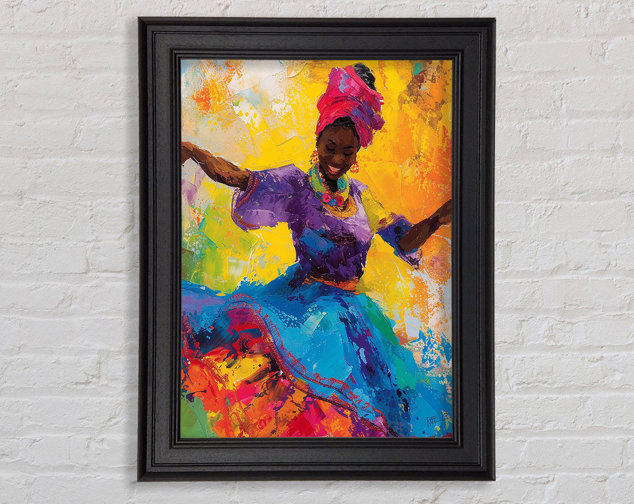 Vibrant Woman Dance Framed Print