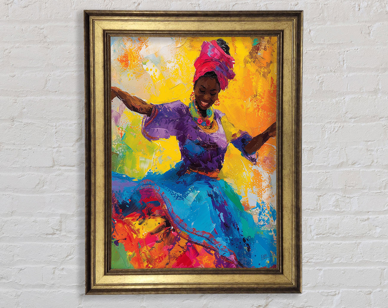 Vibrant Woman Dance Framed Print