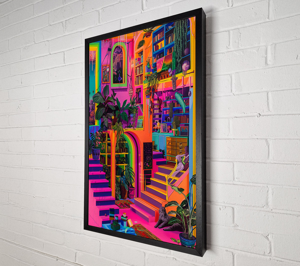Pink Garden Ascent Canvas Wall Art