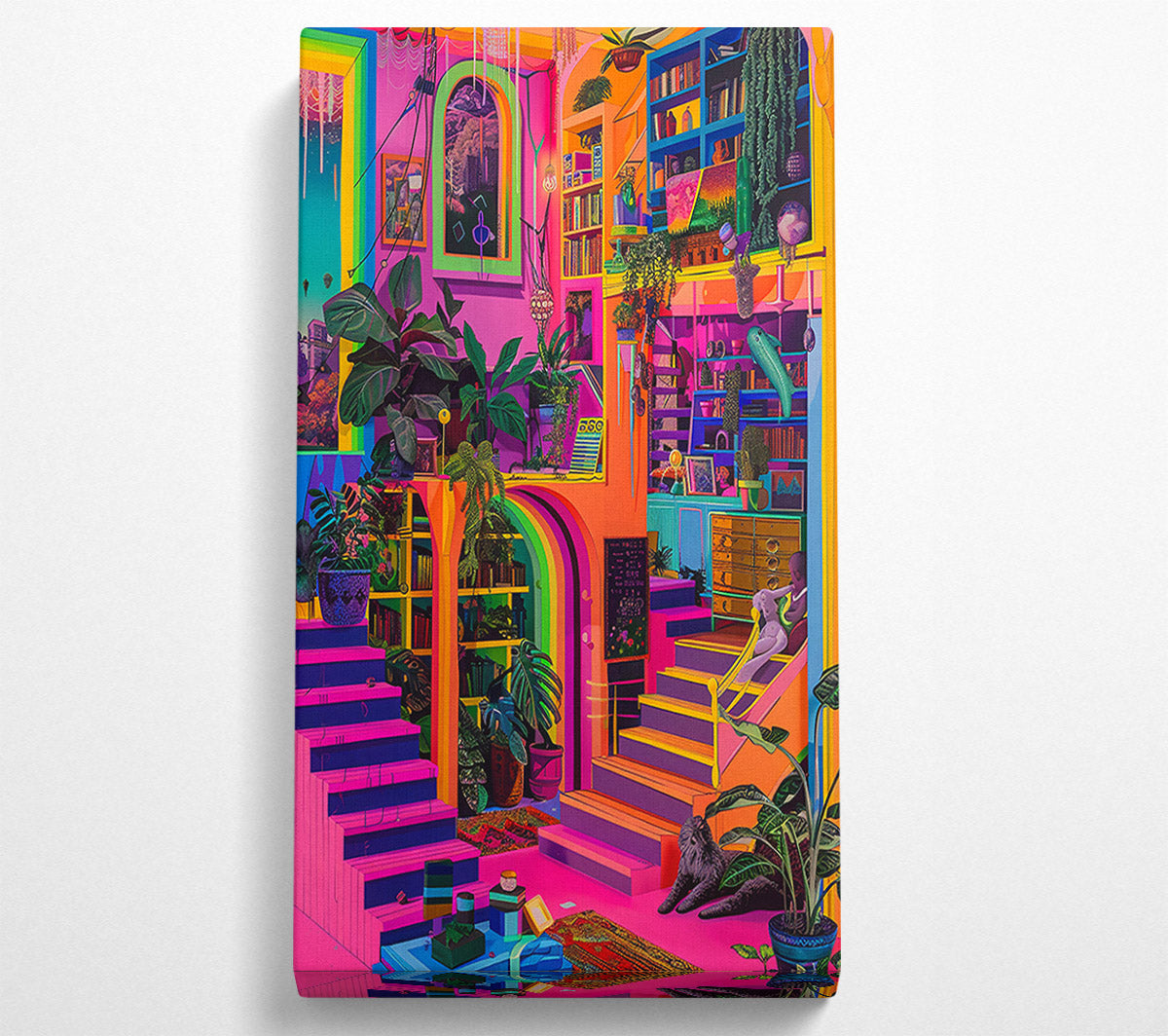 Pink Garden Ascent Canvas Wall Art