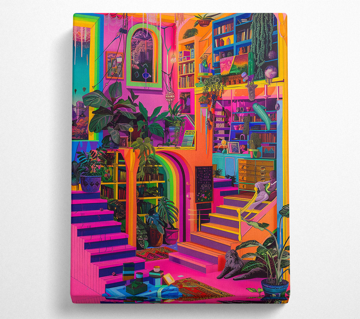 Pink Garden Ascent Canvas Wall Art
