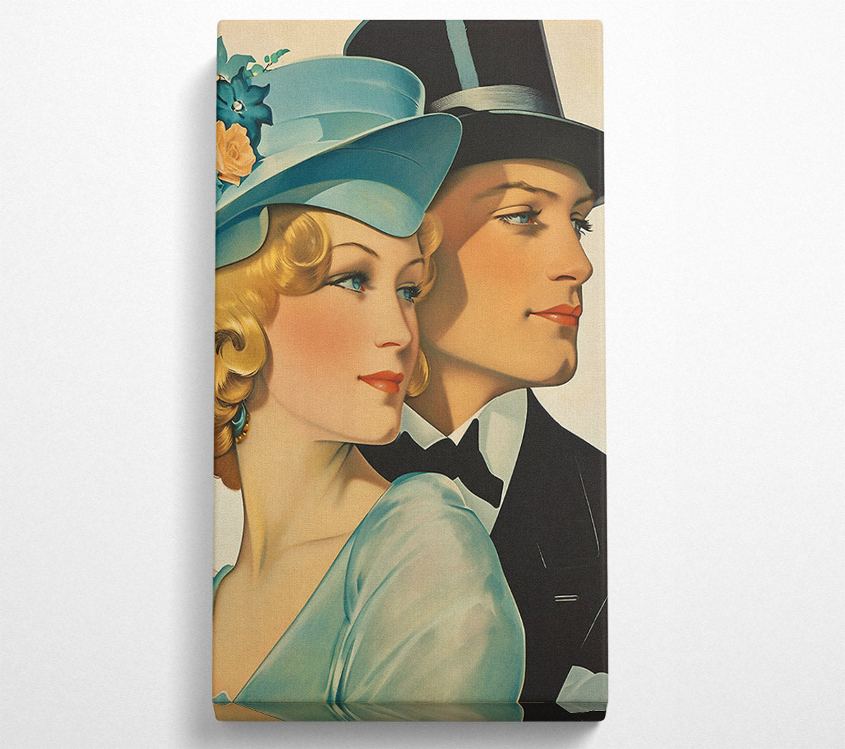 Vintage Couple Canvas Wall Art
