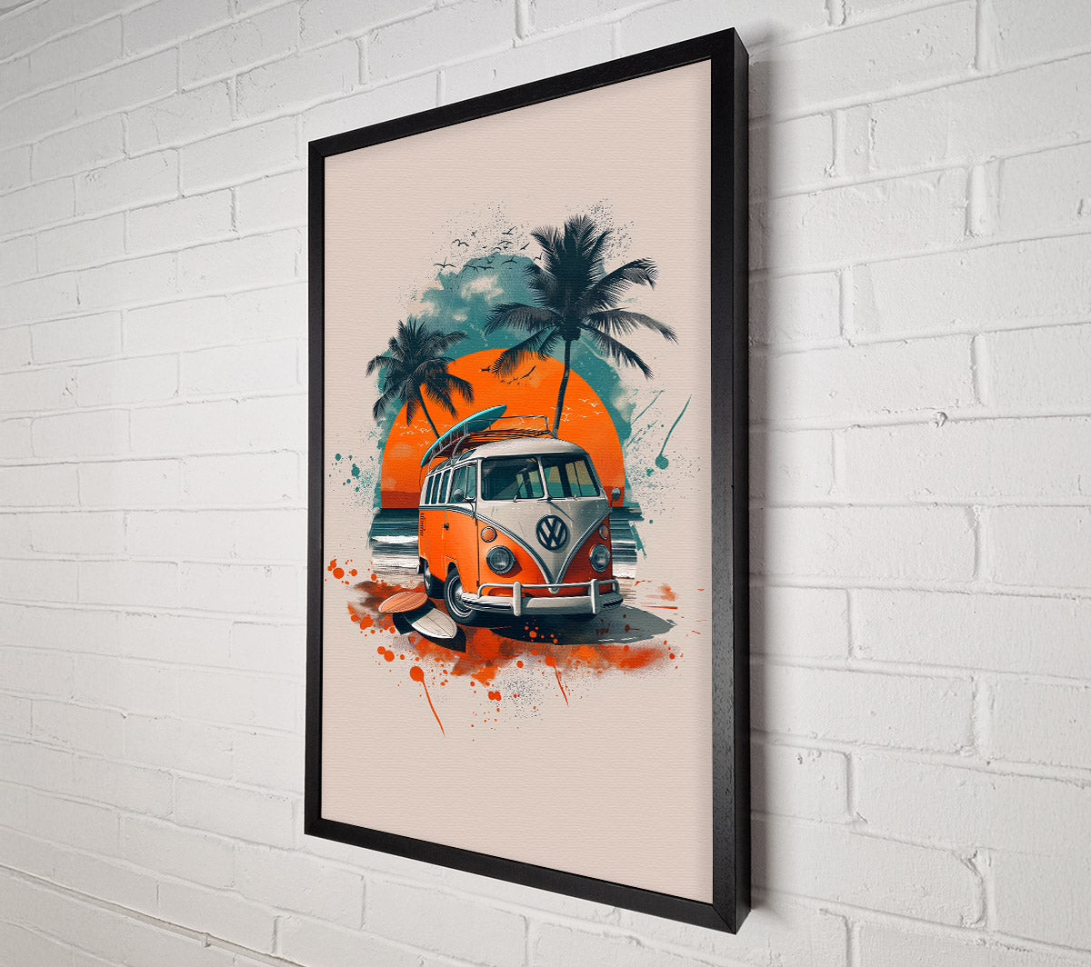Vw Camper Holiday Canvas Wall Art