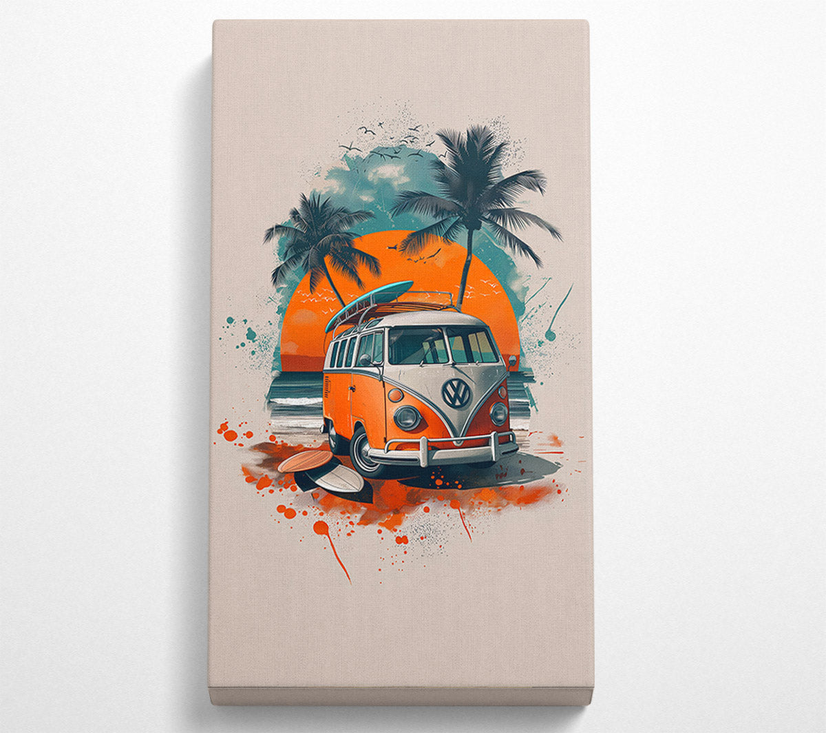 Vw Camper Holiday Canvas Wall Art