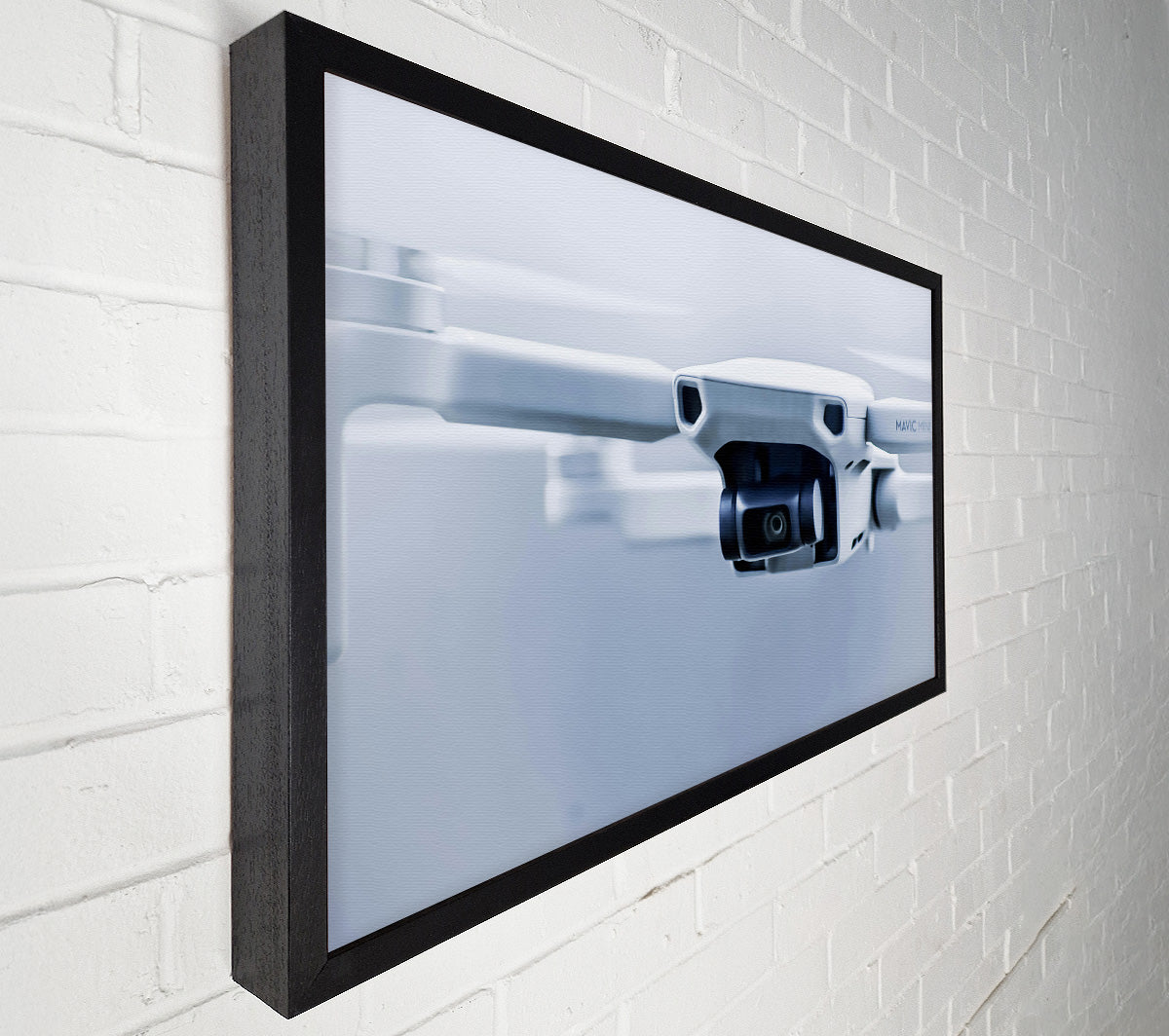 White Drone Perspective Canvas Wall Art