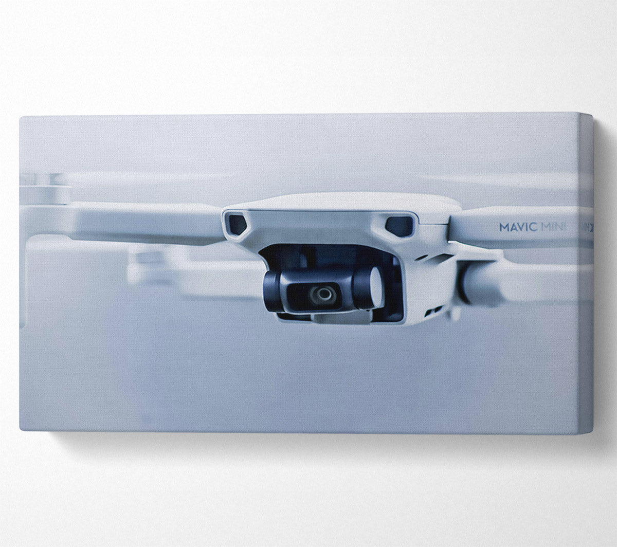 White Drone Perspective Canvas Wall Art