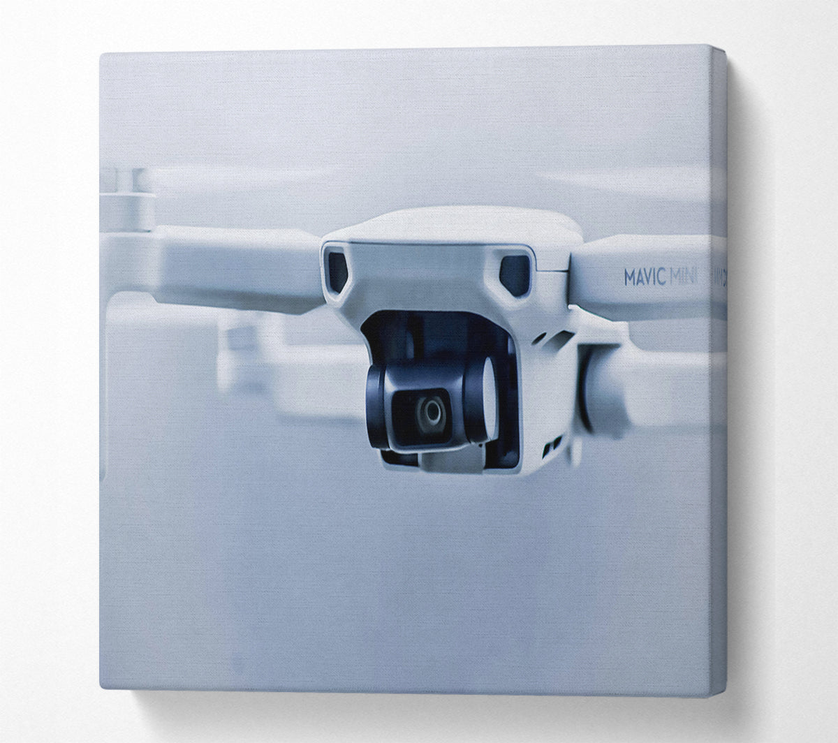 White Drone Perspective Canvas Wall Art