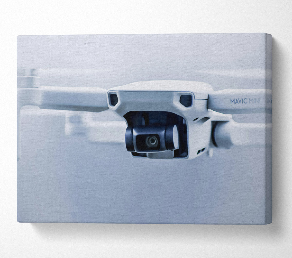 White Drone Perspective Canvas Wall Art