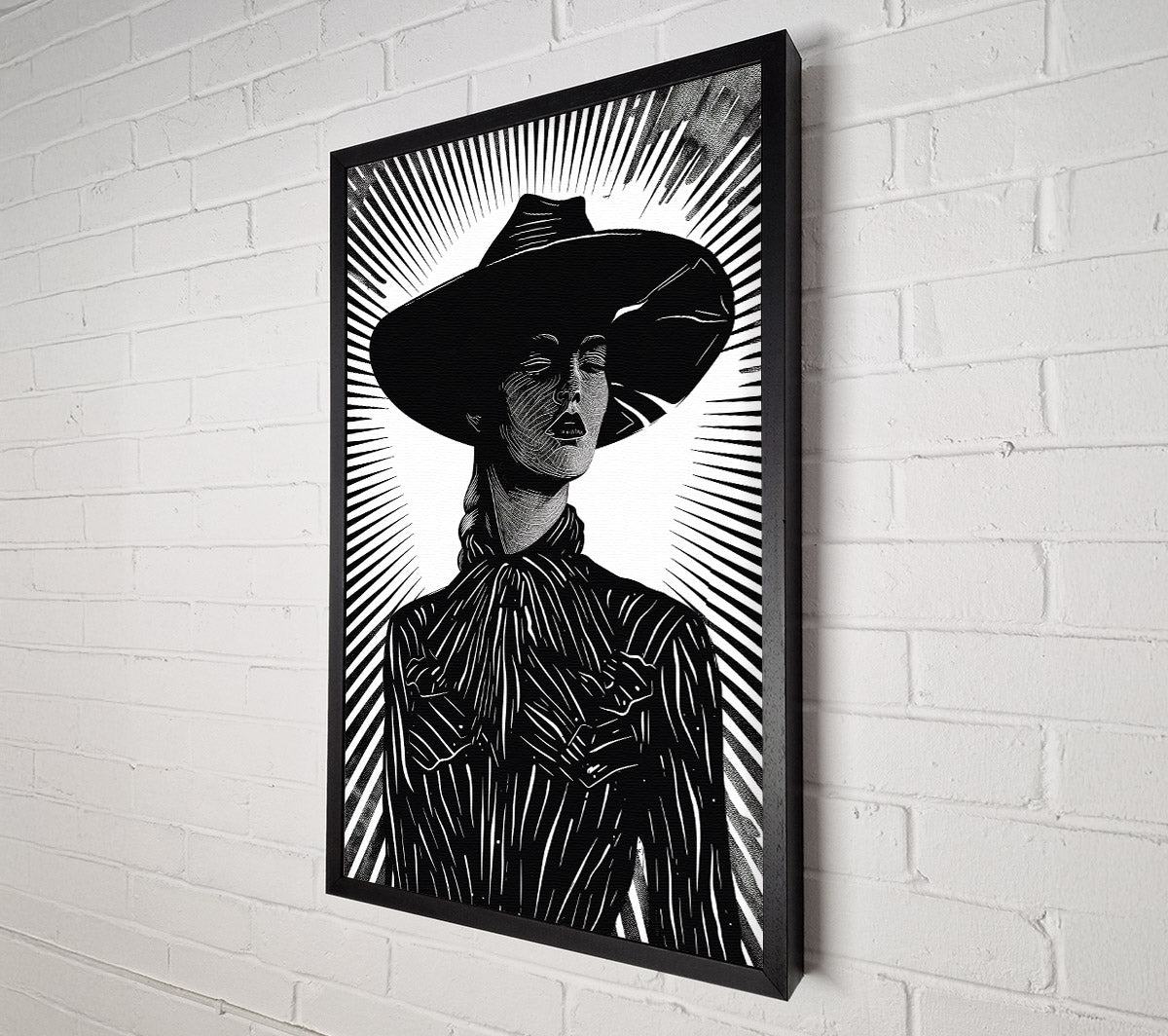 Black And White Radiance Canvas Print
