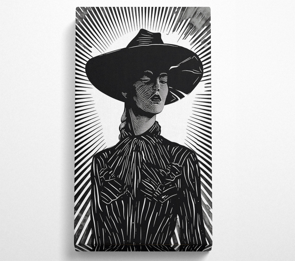 Black And White Radiance Canvas Print