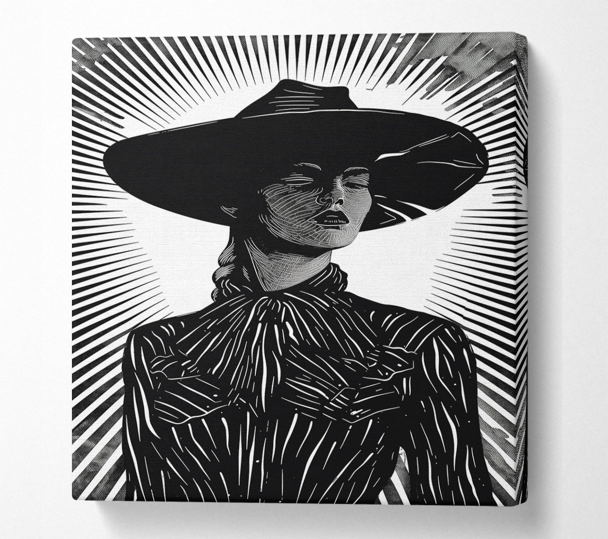 Black And White Radiance Canvas Print