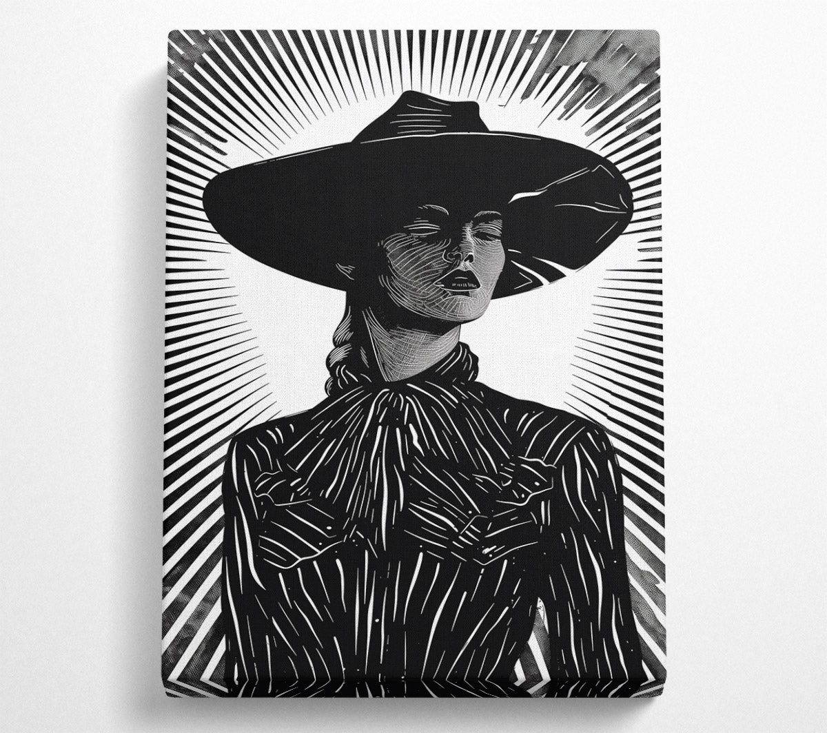 Black And White Radiance Canvas Print