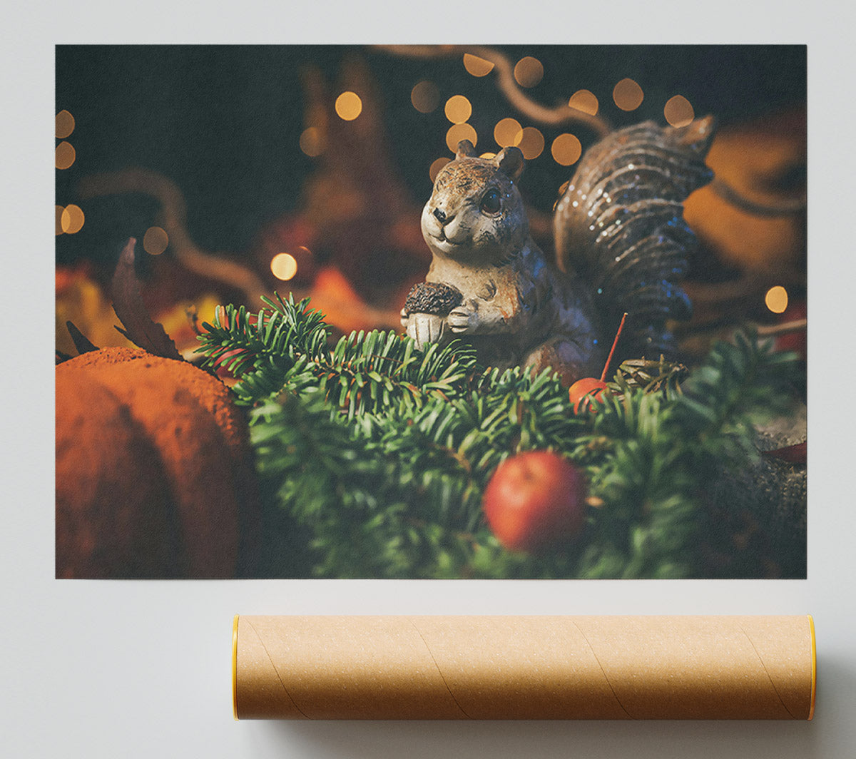 Orange Squirrel Dreams Print