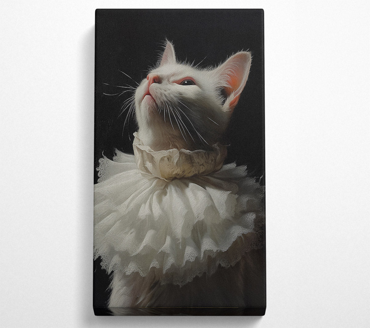 White Cat Canvas Wall Art