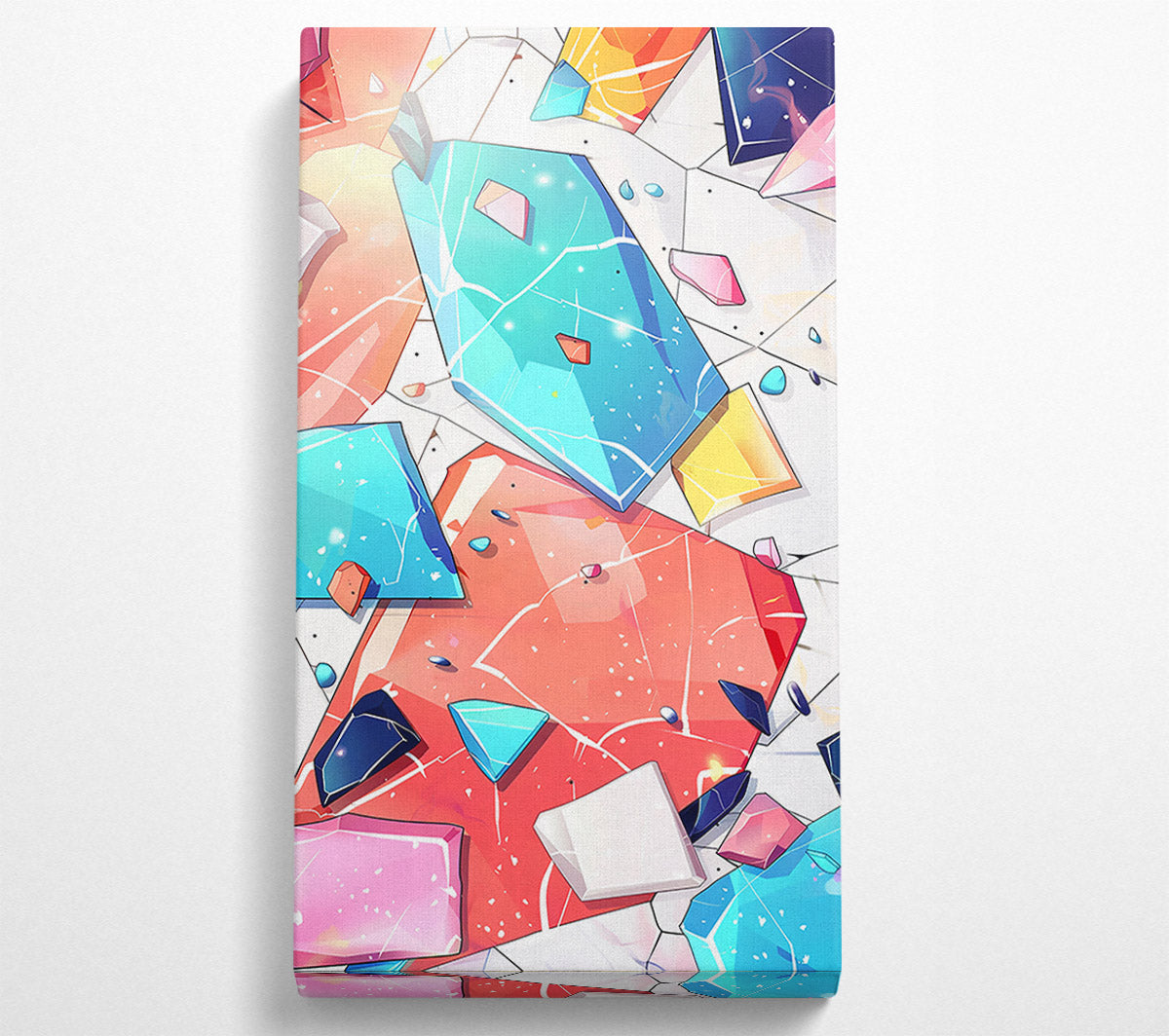 Red Gemstone Dreamscape Canvas Wall Art