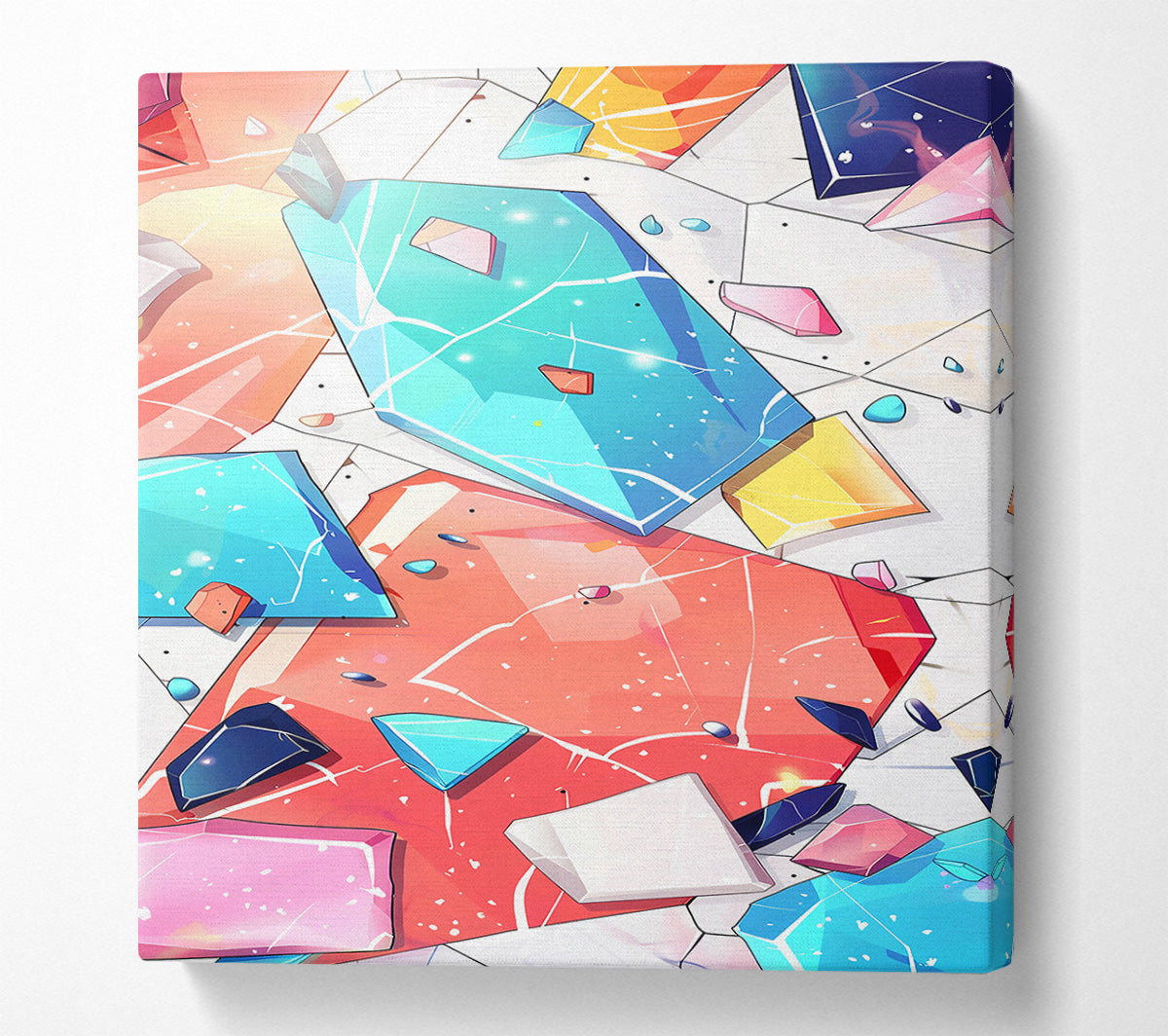 Red Gemstone Dreamscape Canvas Wall Art
