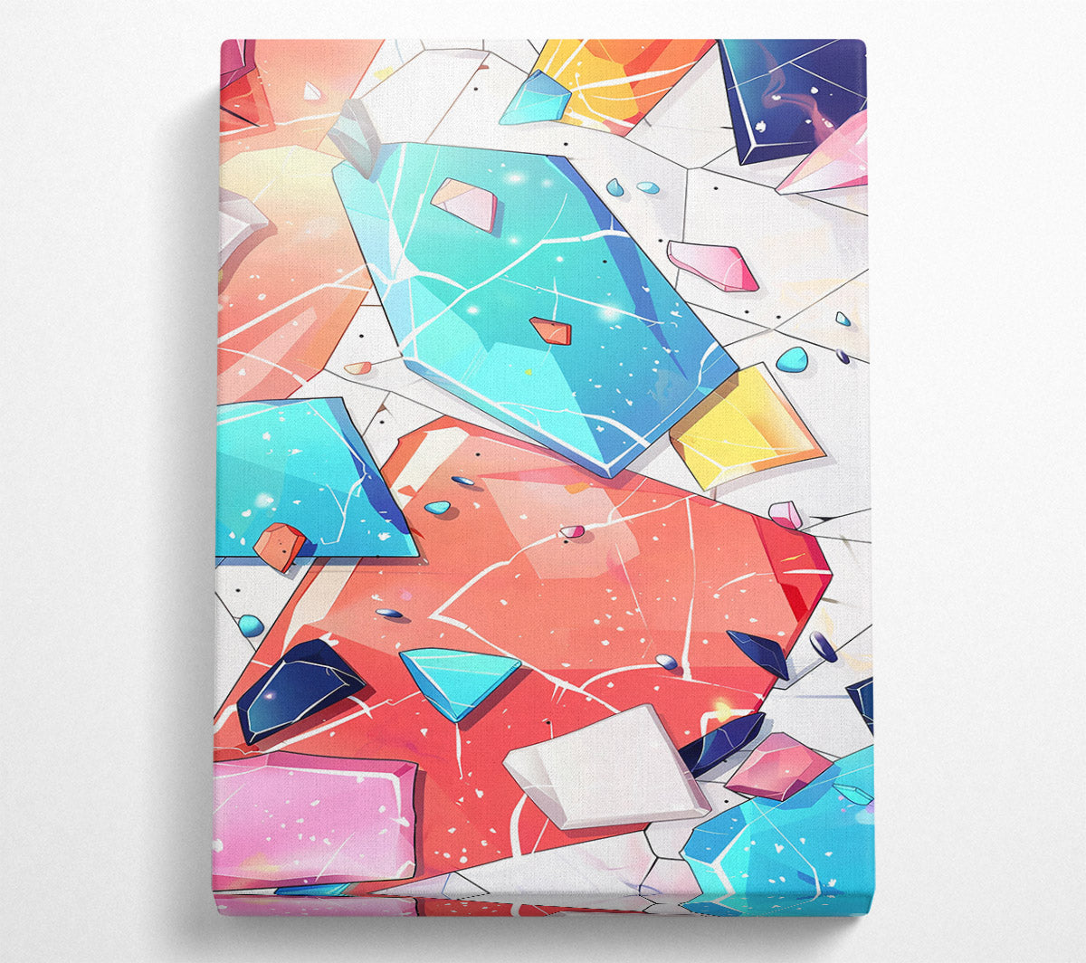 Red Gemstone Dreamscape Canvas Wall Art