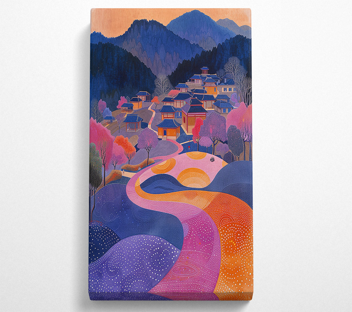Windy Road To Town Canvas Wall Art