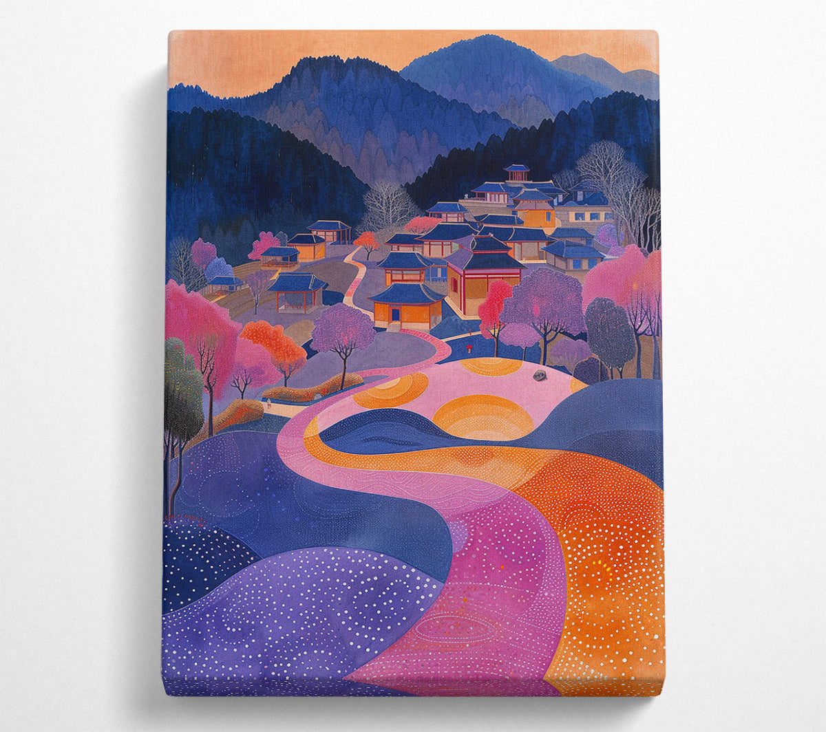 Windy Road To Town Canvas Wall Art