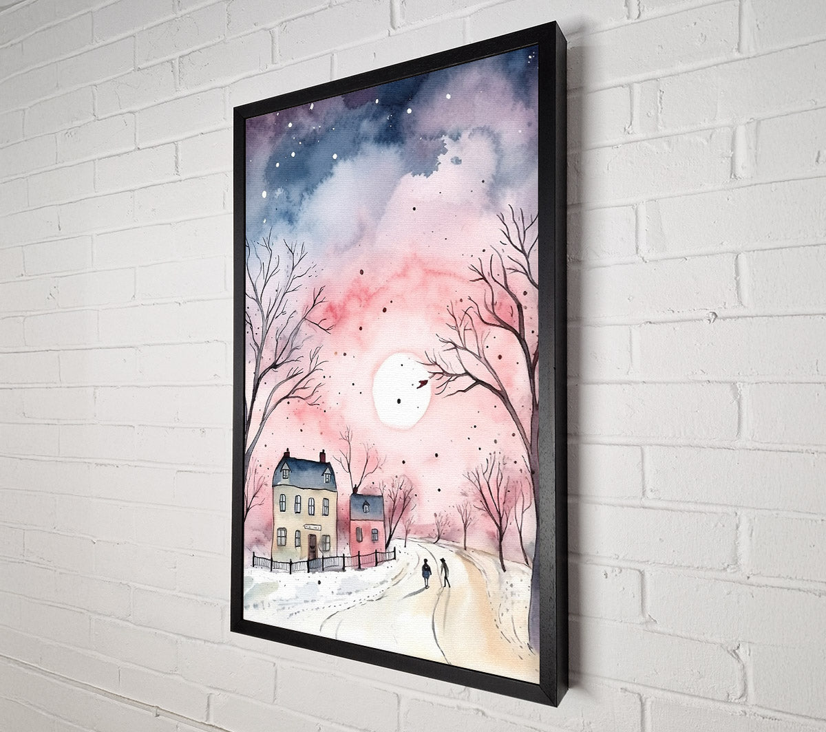 Winter Watercolour Magic Canvas Wall Art