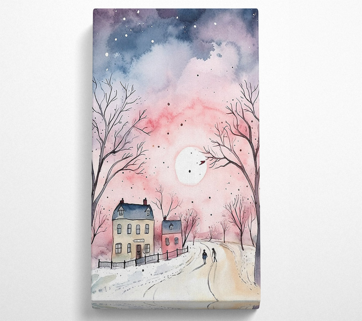 Winter Watercolour Magic Canvas Wall Art