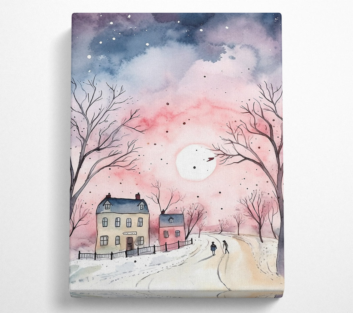 Winter Watercolour Magic Canvas Wall Art
