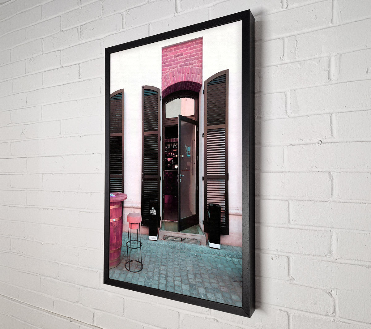 Pink Brick Entrance Canvas Wall Art