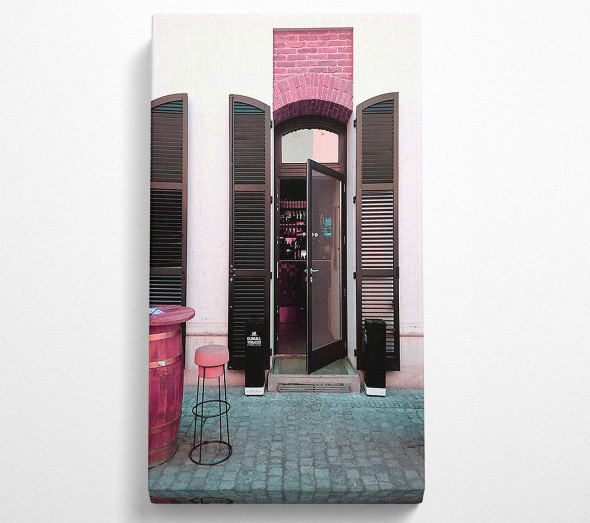 Pink Brick Entrance Canvas Wall Art
