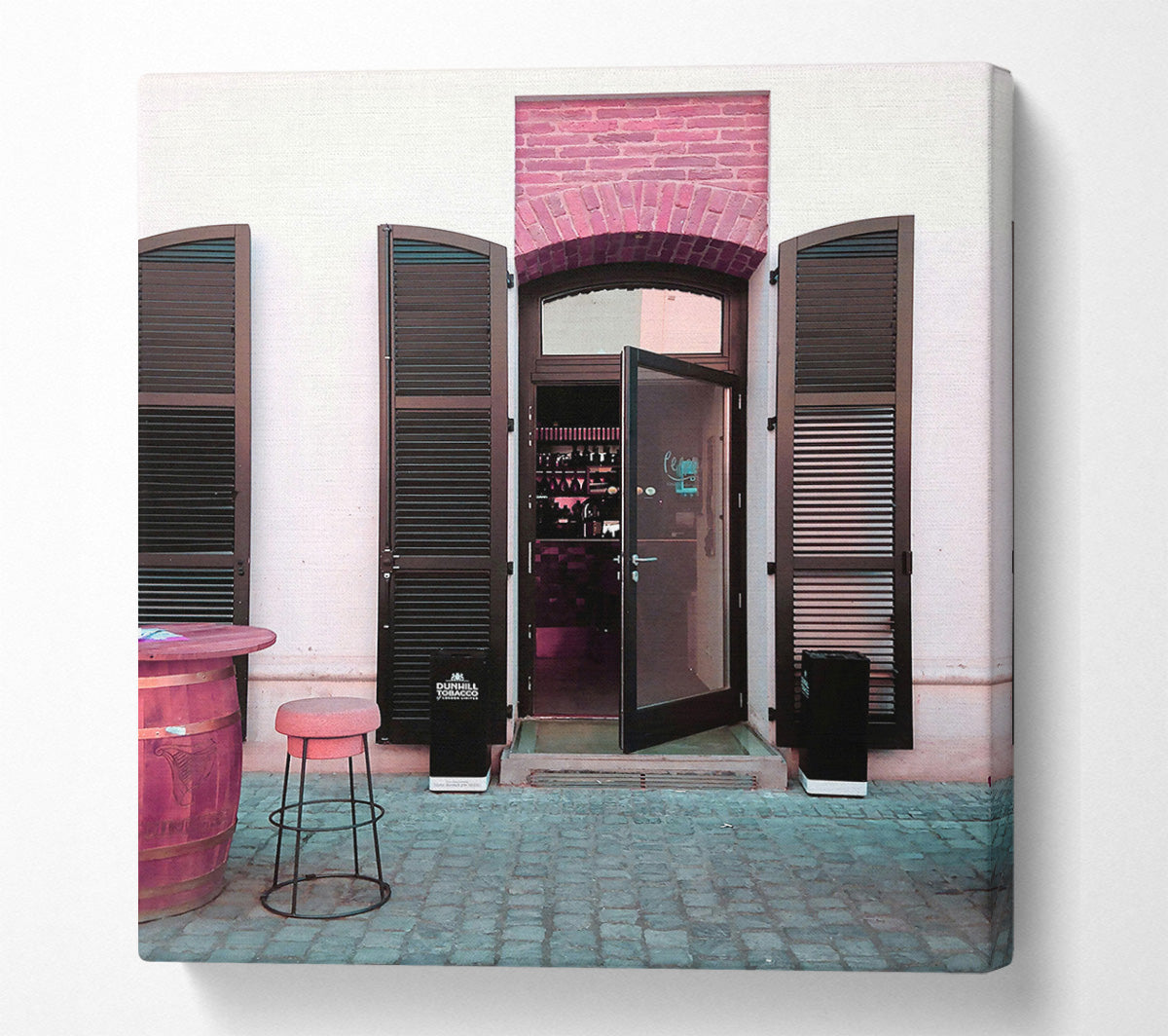 Pink Brick Entrance Canvas Wall Art