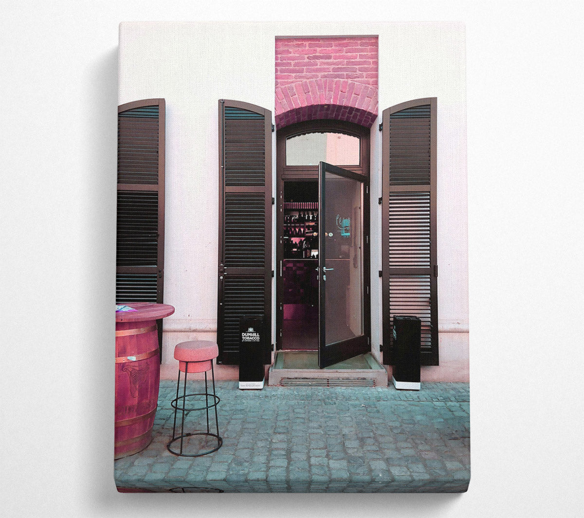 Pink Brick Entrance Canvas Wall Art