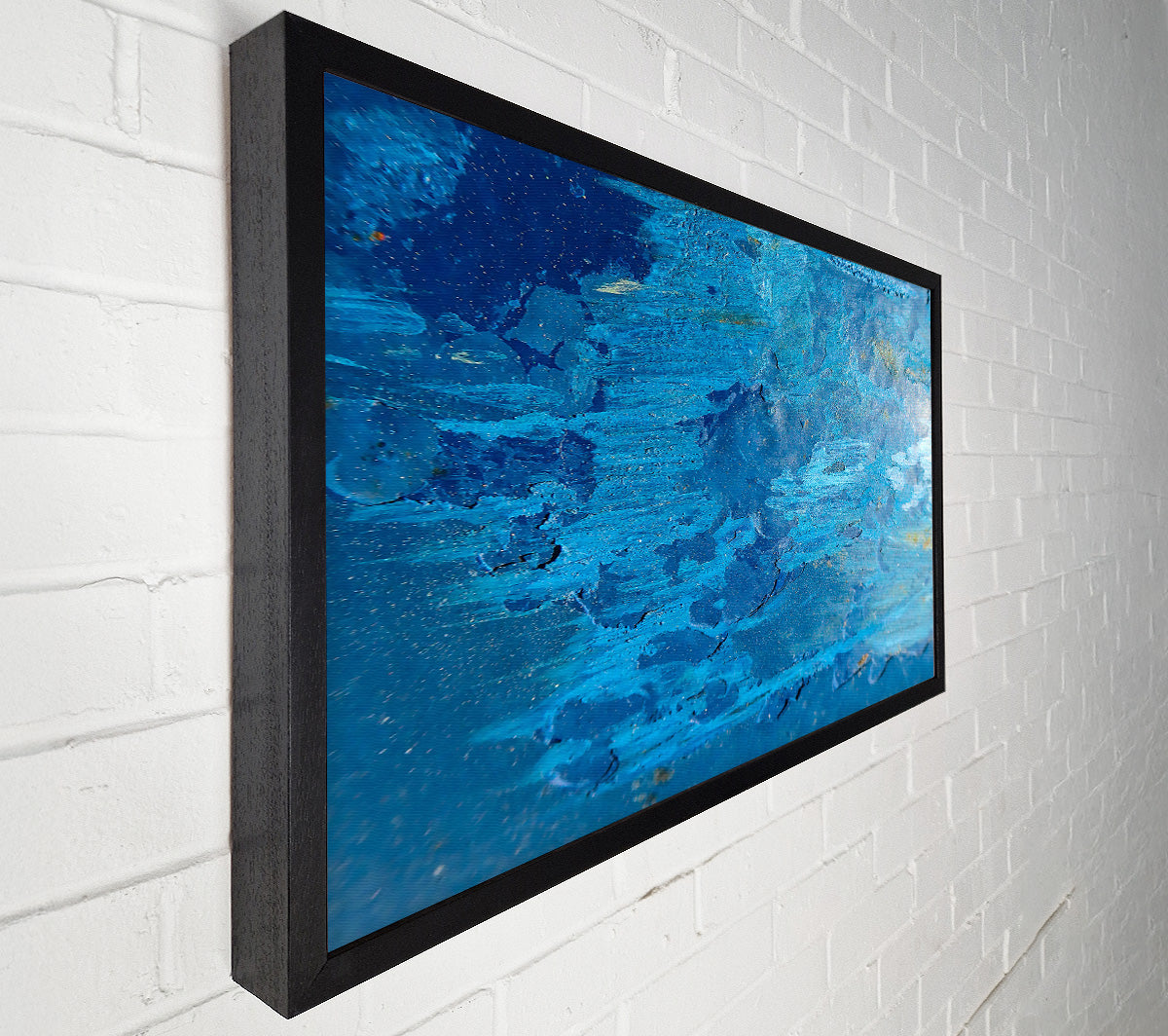 Azure Abstract Texture Canvas Art
