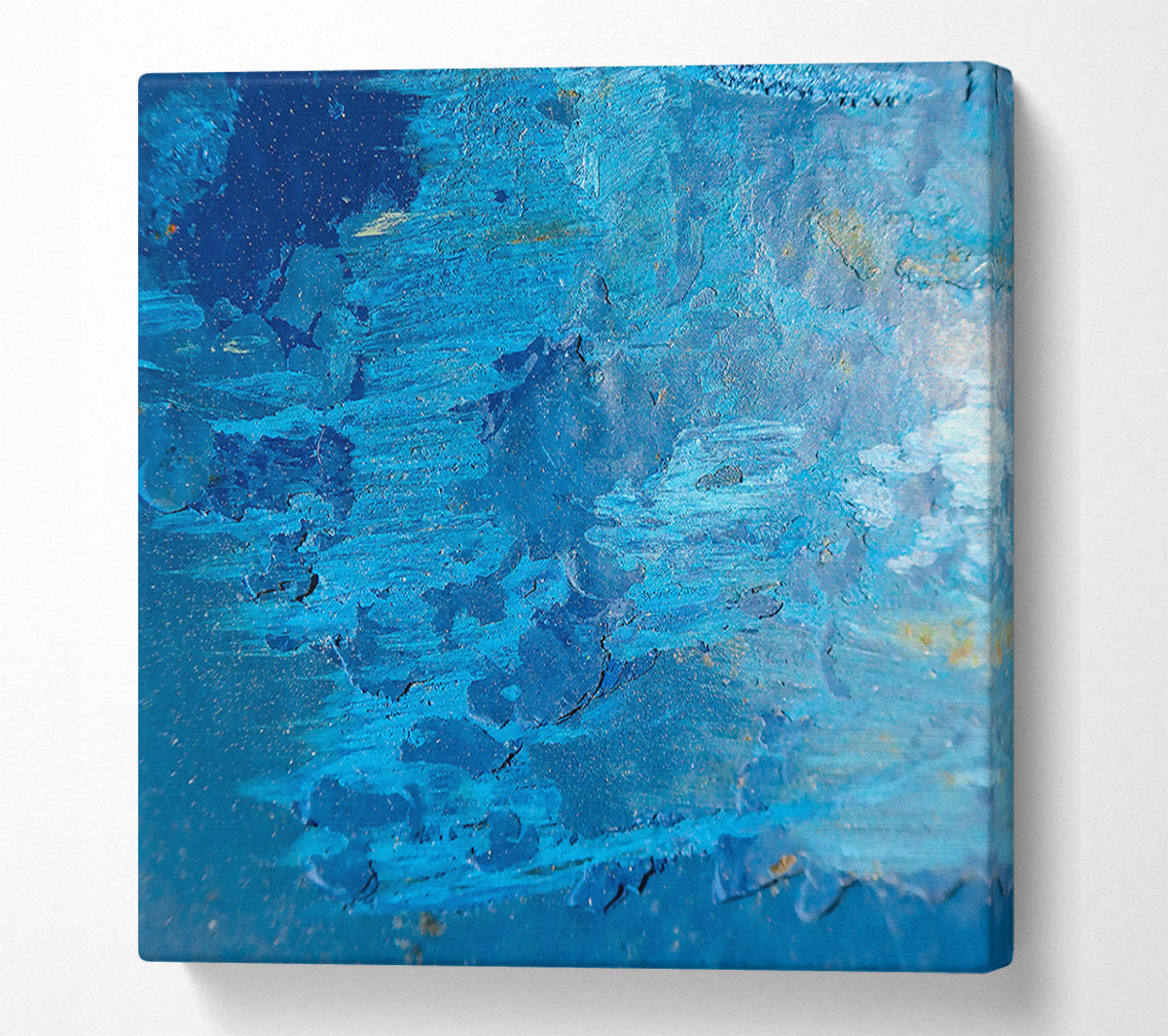 Azure Abstract Texture Canvas Art