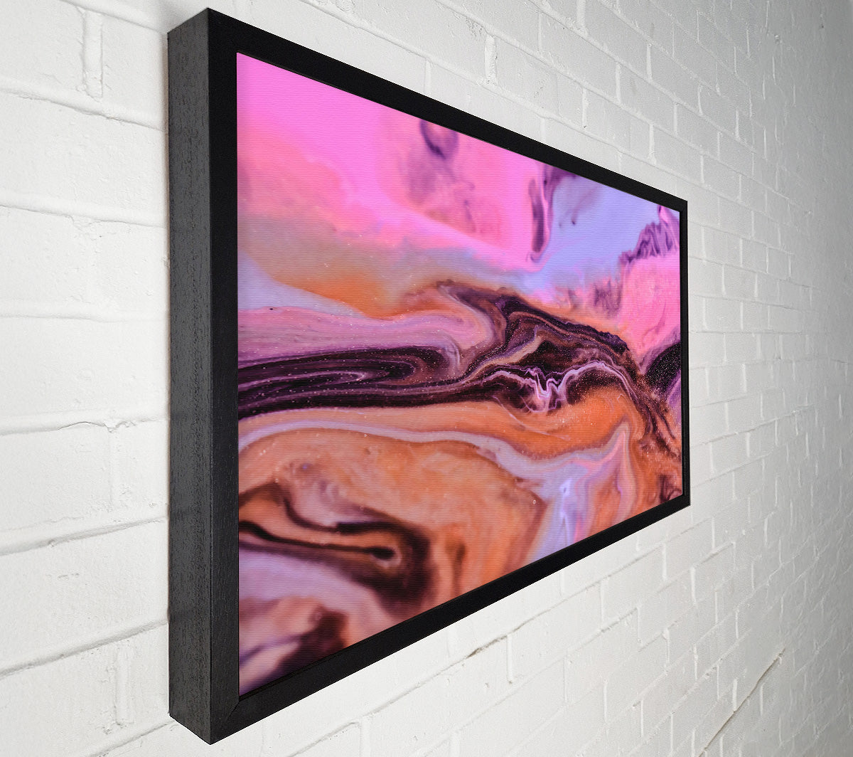 Pink And Peach Swirl Canvas Wall Art