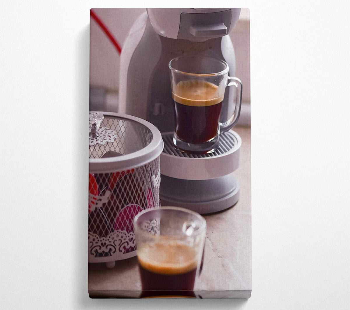 Brown Coffee Ritual Canvas Art