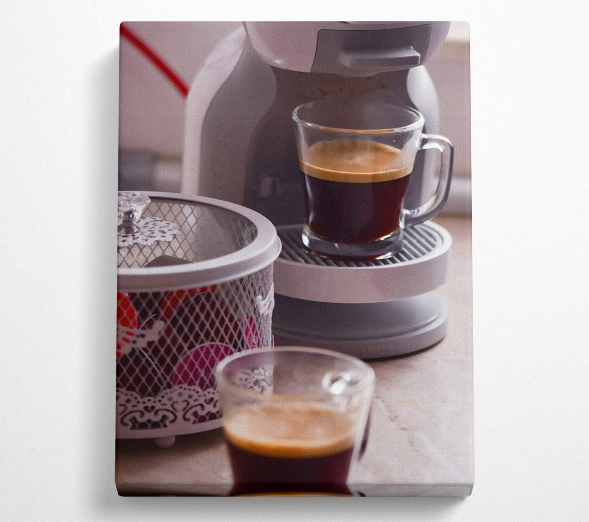 Brown Coffee Ritual Canvas Art