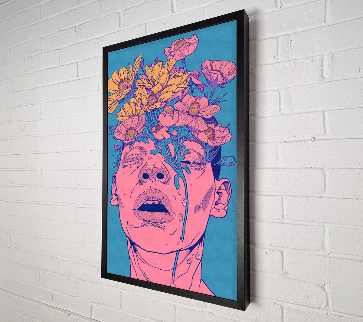 Zombie Flowers Canvas Wall Art