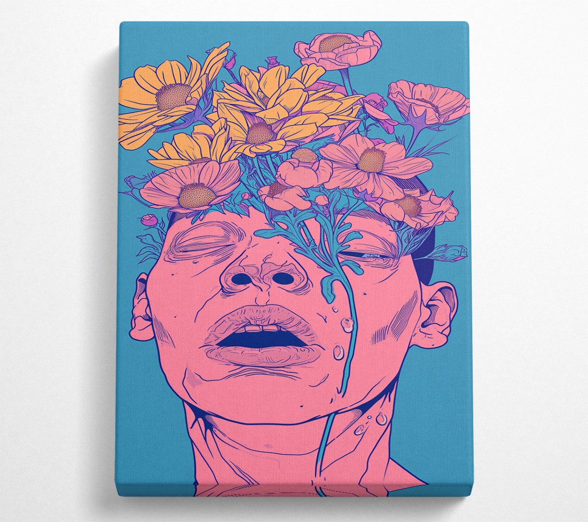 Zombie Flowers Canvas Wall Art