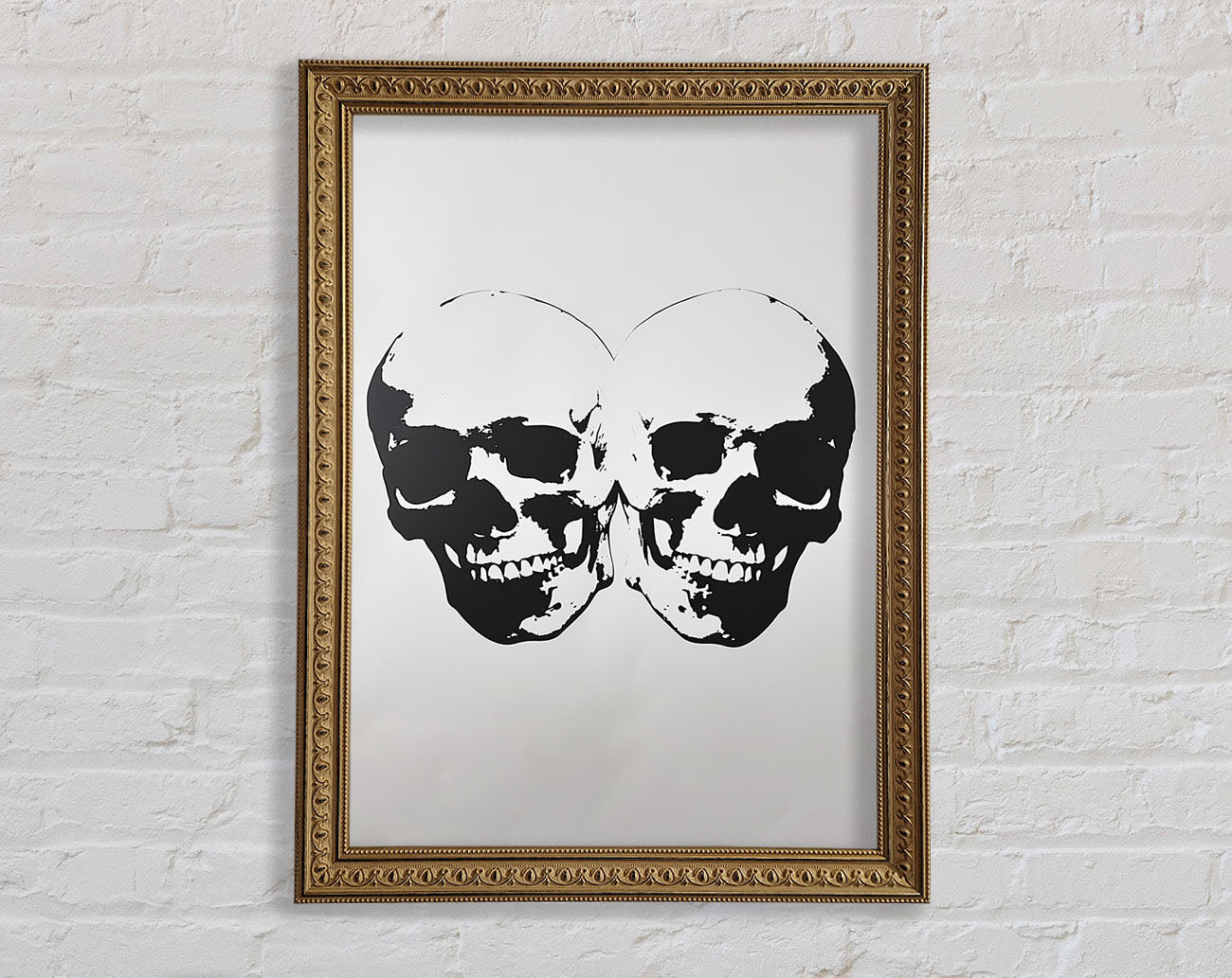 2 Smiling Skulls Framed Print