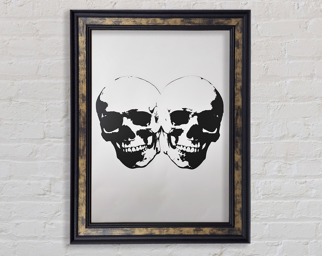 2 Smiling Skulls Framed Print