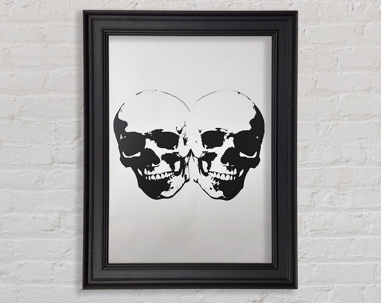 2 Smiling Skulls Framed Print