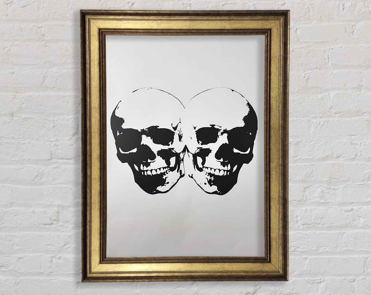 2 Smiling Skulls Framed Print