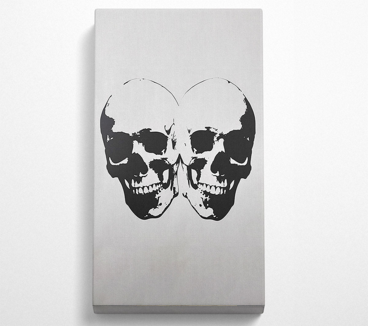 2 Smiling Skulls Canvas Art