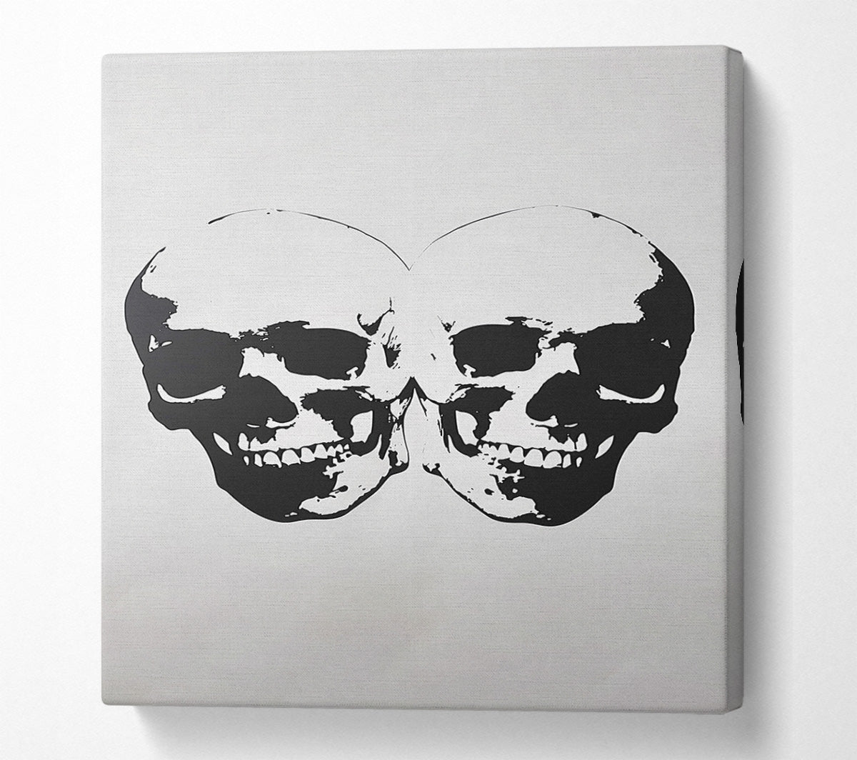 2 Smiling Skulls Canvas Art