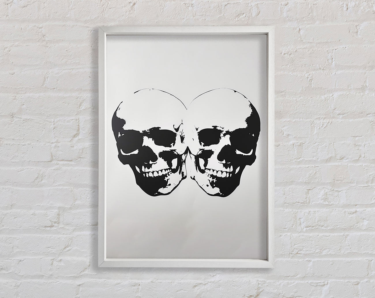 2 Smiling Skulls Framed Print