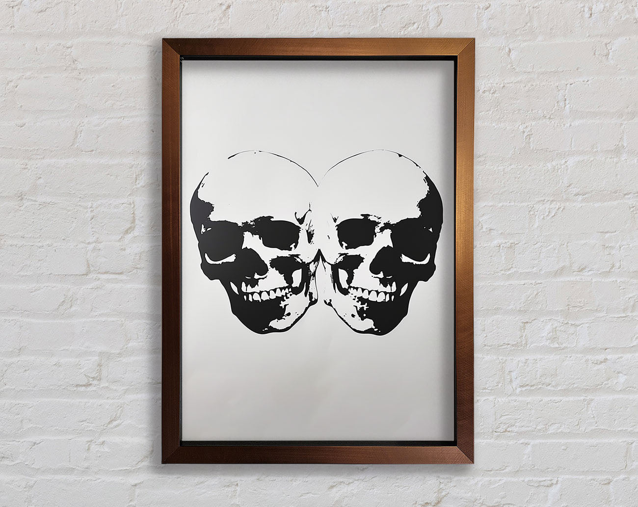 2 Smiling Skulls Framed Print