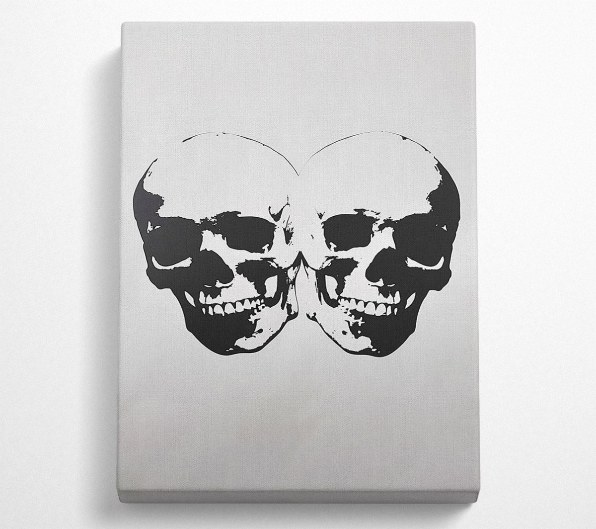 2 Smiling Skulls Canvas Art
