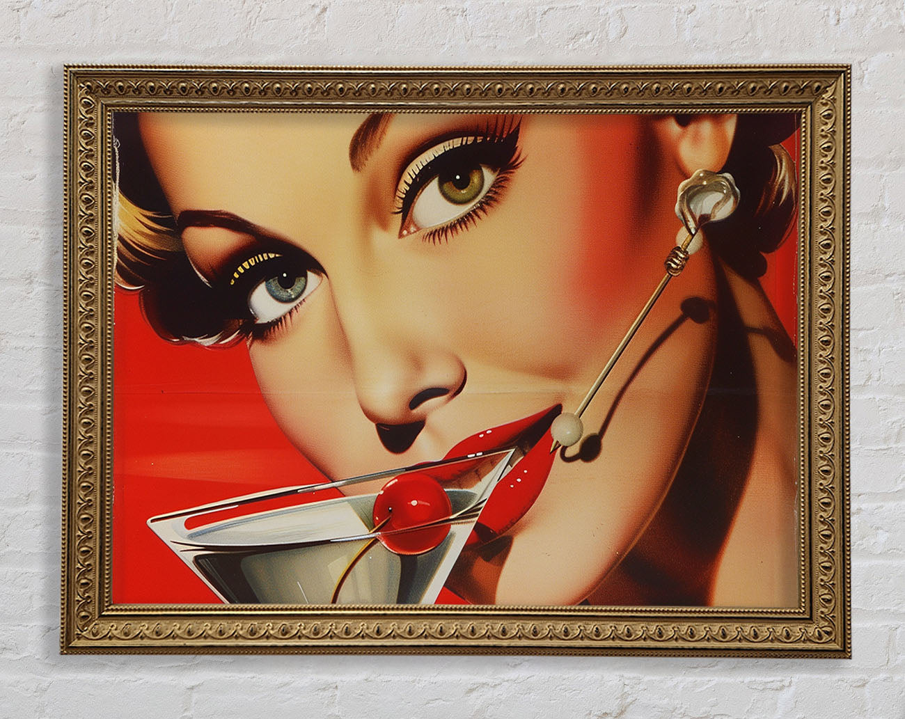 1950S Happy Hour Cocktail Framed Print