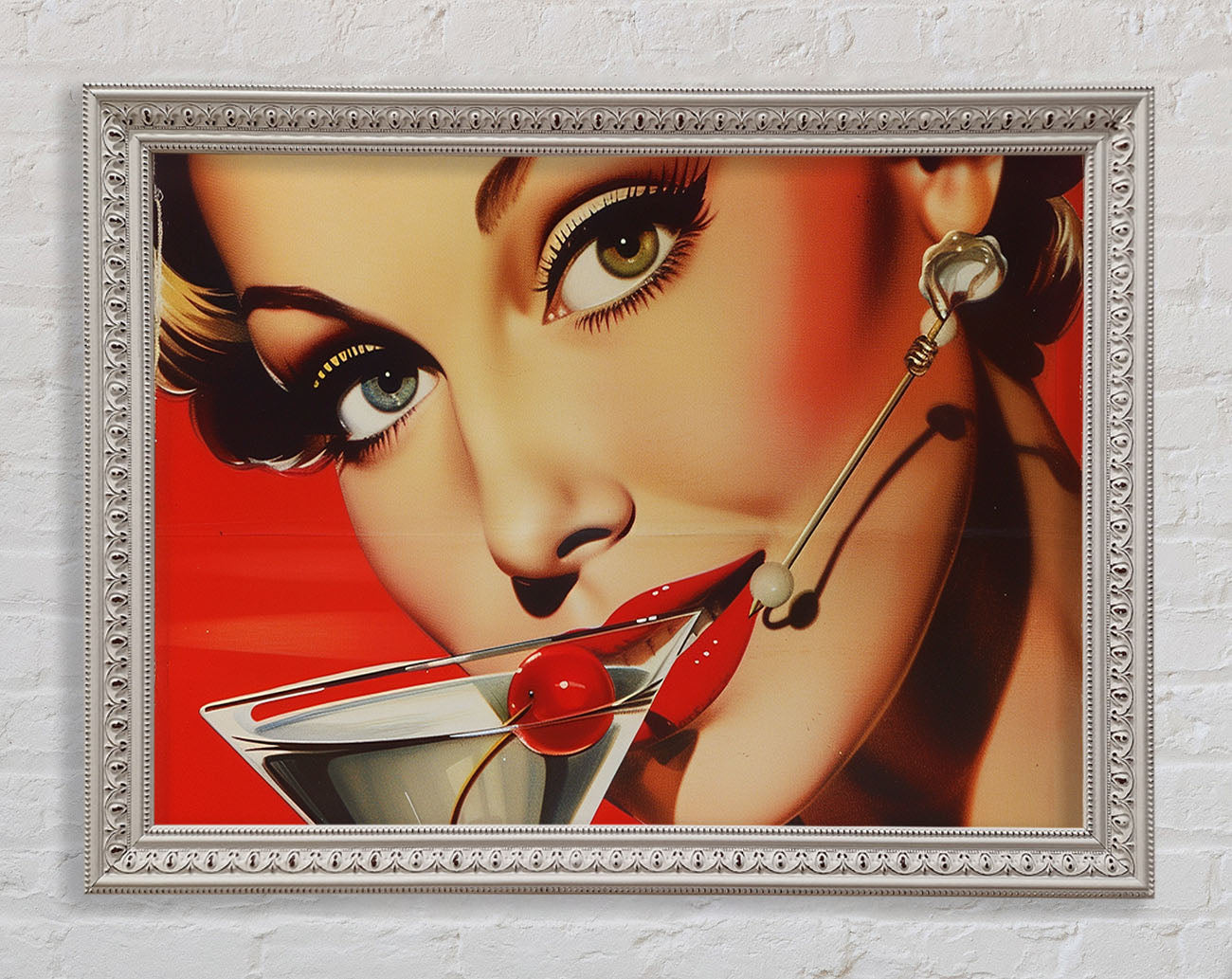 1950S Happy Hour Cocktail Framed Print