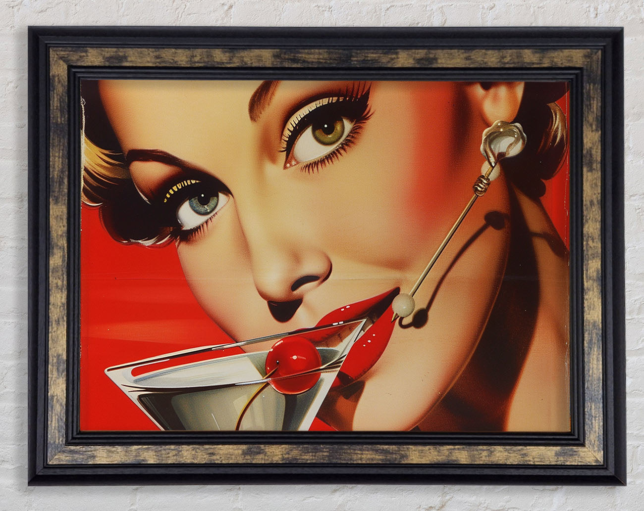 1950S Happy Hour Cocktail Framed Print